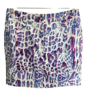 GG Blue skort 6 Luxe Sport 4 Pocket Golf Purple Animal Print Athleisure Sports